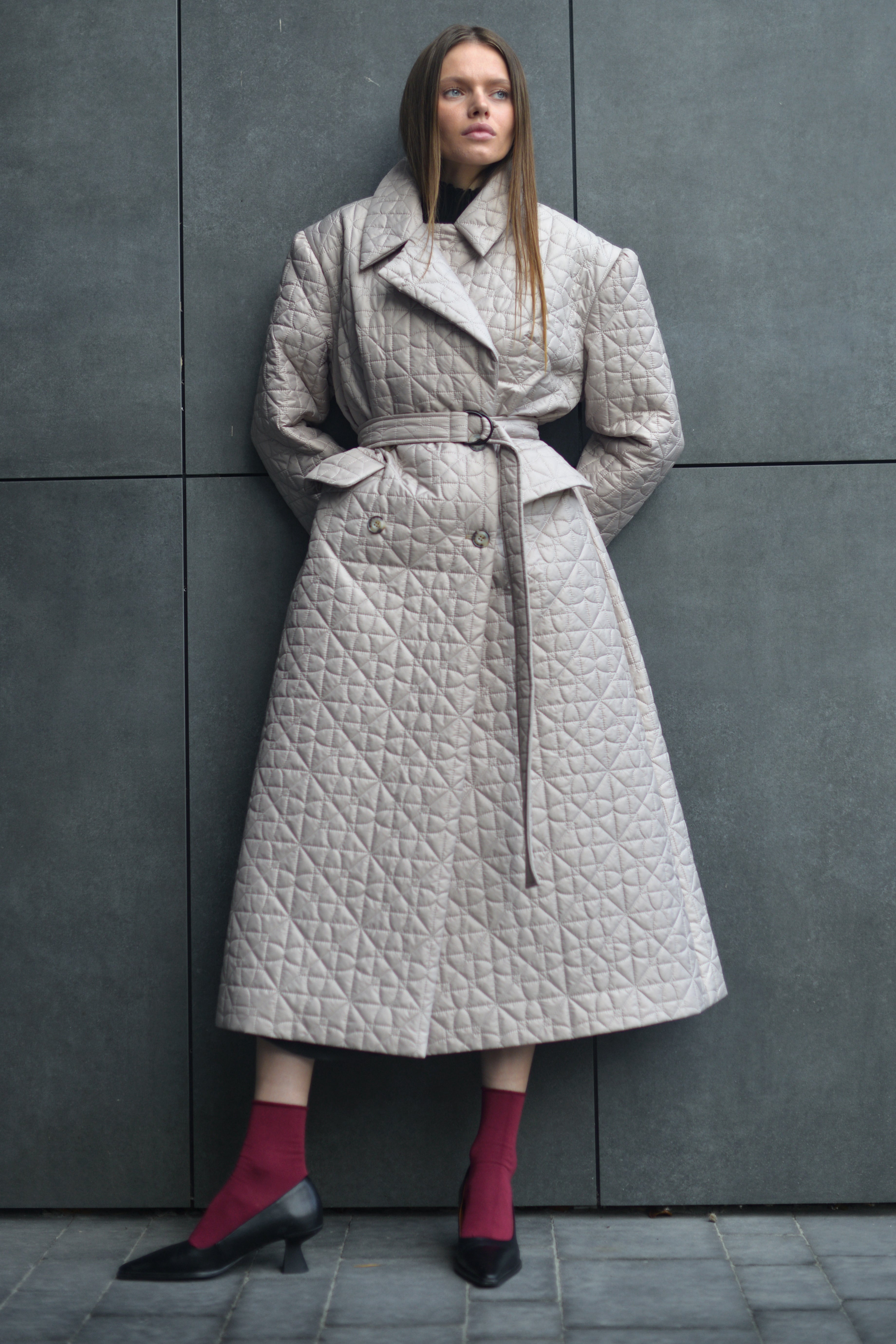 FREJA maxi coat/ ivory