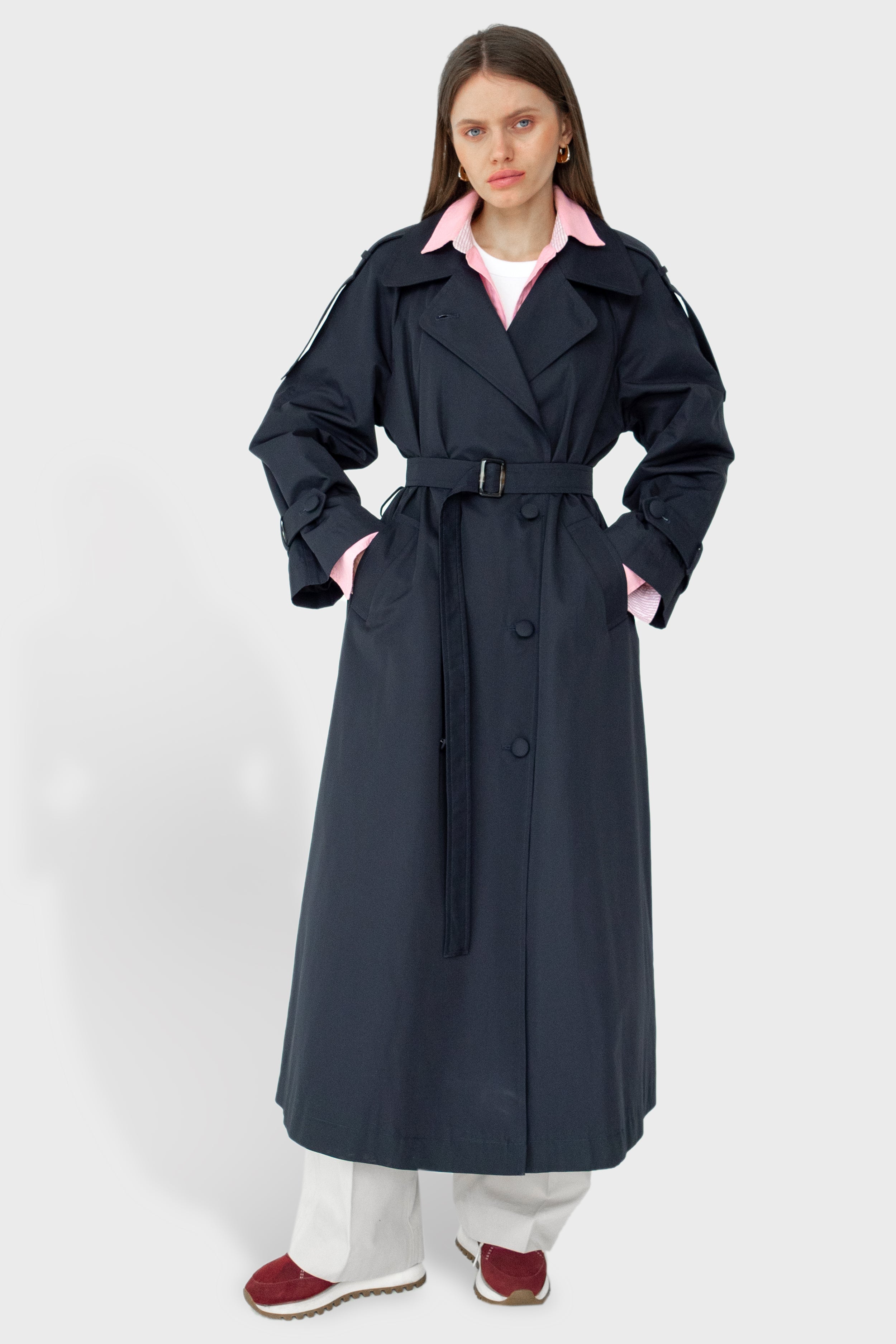 AMSTERDAM trench coat / navy