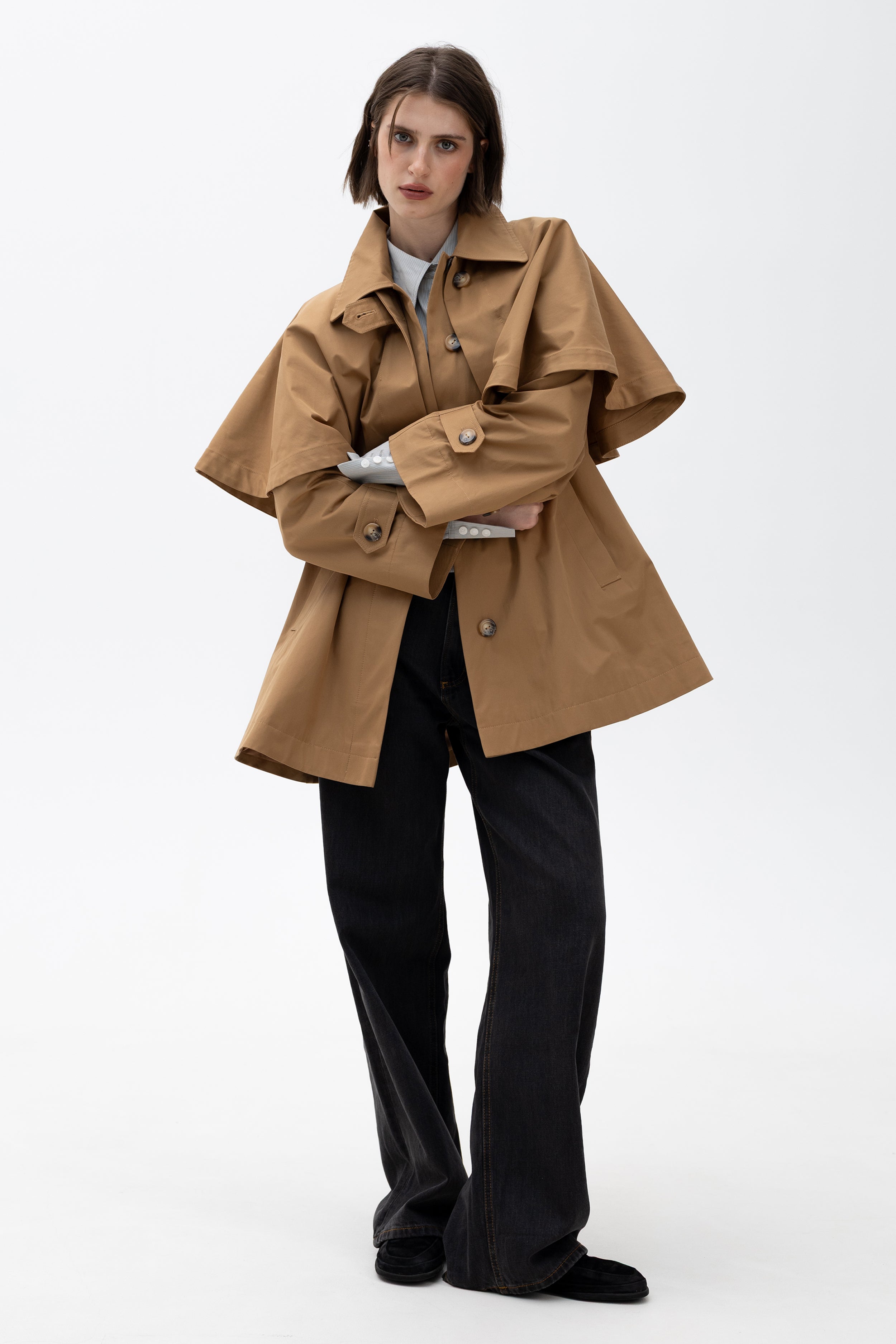 SORENTO trench coat in cinnamon